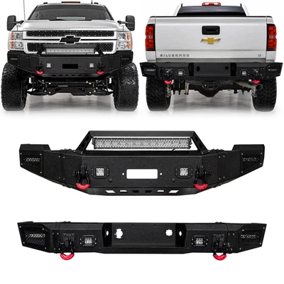 Vijay For 2011-2014 Chevy Silverado 2500/3500 Front/Rear Bumper With Winch Plate - Изображение 1 из 4