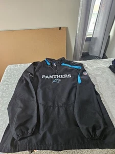 NFL On Field Reebok Carolina Panthers Pullover Windbreaker 1/4 Zip Size XL - Picture 1 of 11