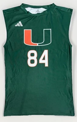 Camisa de Compresión Combinada de Fútbol Americano Miami Hurricanes Jock 7v7 Adidas Niños Grande Foto 1 de 4