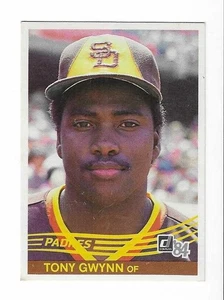 Tony Gwynn 1984 DONRUSS MLB BASEBALL ORIGINAL CARD #324 San Diego Padres HOF SP - Picture 1 of 2
