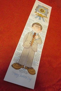 FATHER'S DAY fold out GREETING CARD, Hallmark 1960s, A Portrait of the Ideal Dad - Picture 1 of 13