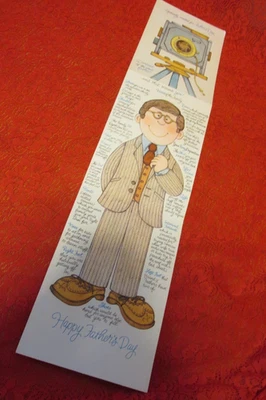 FATHER'S DAY fold out GREETING CARD, Hallmark 1960s, A Portrait of the Ideal Dad - Image 1 of 4