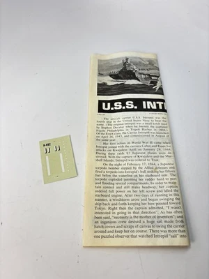 INSTRUCTION VTG Revell USS Intrepid WWII Aircraft Carrier Model Kit H-462 1/720 - Image 1 of 3