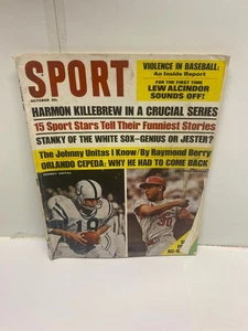 1967 JOHN UNITAS COLTS ORLANDO CEPEDA CARDINALS Oct SPORT MAGAZINE ~ VG - Picture 1 of 1