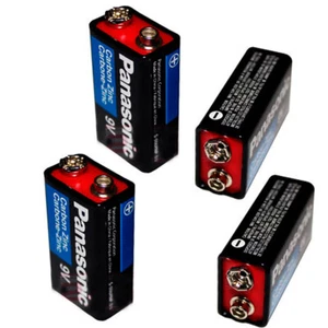 4 Count 9V Panasonic Carbon Zinc Batteries Long Lasting Battery 9 Volt Multi Use - Picture 1 of 1