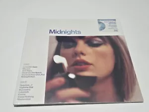 NEW SEALED Taylor Swift MIDNIGHTS Moonstone Blue Marbled Vinyl Album Photos - Picture 1 of 7