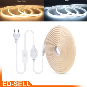 High Bright 288 COB LED Strip Light AC220/110V Outdoor Garden FOB LED Tape 1-10M - Picture 1 of 26