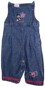 Pagliaccetto Denim con Palma The Disney Store Ricamato Minnie Mouse Blu Tg 3-6m - Foto 1 di 6