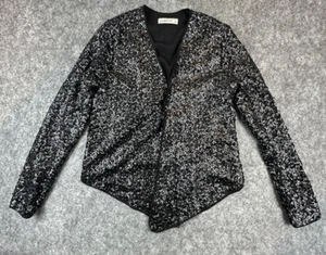 Abercrombie & Fitch Sequins Cardigan Jacket Open Front Black, Women's Size Small - Picture 1 of 9