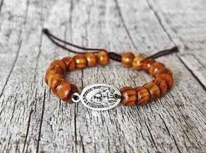 Scapular Bracelet Rosary Lady of Mt. Carmel Sacred Heart - Picture 1 of 4