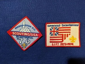Pair of 1976 US Bicentennial BSA Boy Scout Patches - Picture 1 of 3