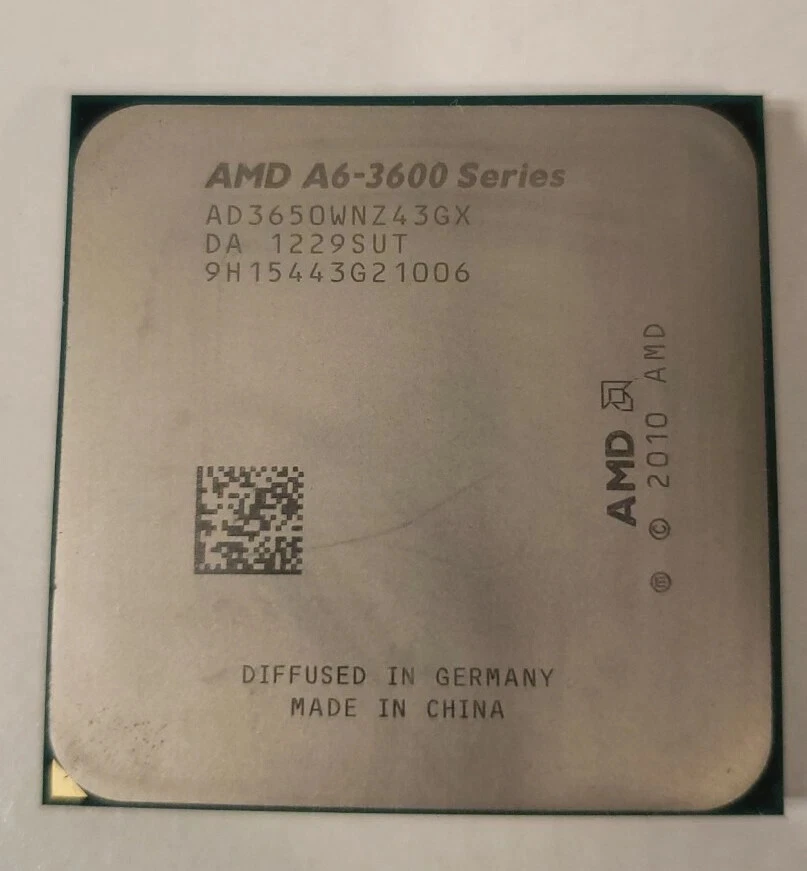 AMD A6-3650 2.6 GHz Socket FM1 Desktop CPU Processor AD3650WNZ43GX - Image 1 of 1