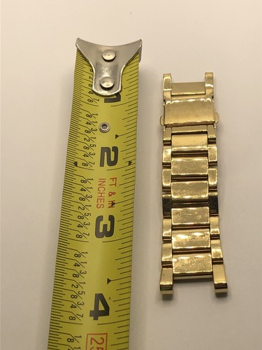 Orologio Michael Kors Parti Cinturino Parziale Maglie Fibbia Tono Oro 18 20mm GY6