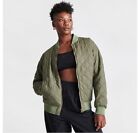 NWT Nike Sportswear Women’s Large Oil Olive Green Reversible Bomber Jacket