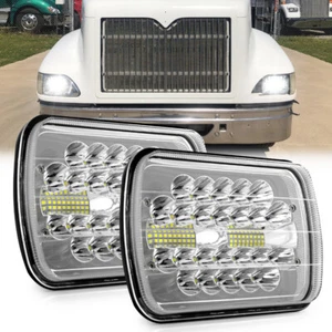 Pair 5X7" 7x6" LED Headlights Hi Low Beam For International IHC 9200 9900 9400i - Picture 1 of 12