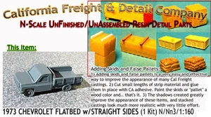 California Freight & Details 1973 Chevy Flatbed Pickup STRAIGHT Side Kit N/1:160 - Picture 1 of 12