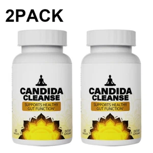 Candida Cleanse - Gut & Colon Support (60 Capsules) - for Men & Women 2 Pack=120 - Picture 1 of 7