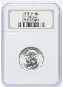 1943-D Washington Quarter NGC MS66 - Picture 1 of 4
