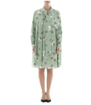 Valentino Garavani Silk Green Dress Floral Size IT 48 (XL) *new with tags* - Image 1 of 4