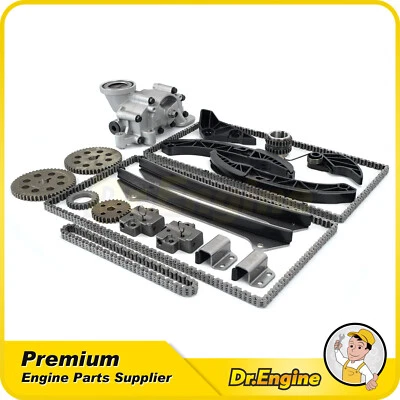 Kit de cadena de distribución bomba de aceite compatible 06-11 Kia Sorento Hyundai Sonata Santa Fe Azera Foto 1 de 4