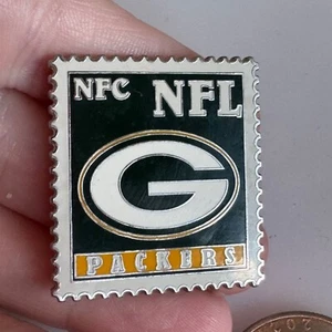 Vintage NFL Green Bay Packers NFC US Postage Stamp Lapel Pin 2006 - Picture 1 of 3