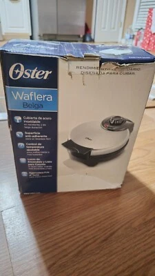 Oster 8" Gofrera Belga con Control de Temperatura Antiadherente Plateada Nueva Foto 1 de 3