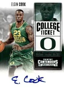 Boleto universitario Panini Contenders 2016 selecciones del draft Elgin Cook automático #134 - Imagen 1 de 2