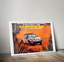 PORSCHE CARRERA RS AFRICAN SAFARI POSTER 1974