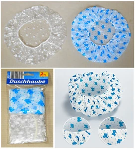 4 Stück Duschhaube wiederverwendbar Duschkappe Badekappe Badehauben Haarschutz - Bild 1 von 5