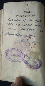 1968 UK TRUCIAL STATE DUBAI UAE 10 SH DIPLOMATIC SERVICE STAMP PAKISTAN DOCUMENT - Picture 1 of 2