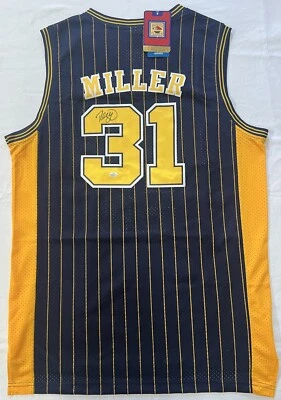 Camiseta deportiva firmada por Reggie Miller "Knick Killer" de los Indiana Pacers de la NBA con certificado de autenticidad Foto 1 de 4