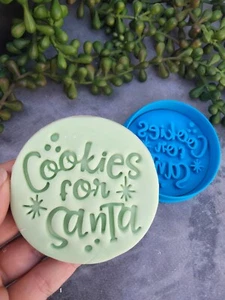 Cookies for Santa Christmas Xmas Cookie Fondant Embosser Stamp & Cutter - Picture 1 of 3
