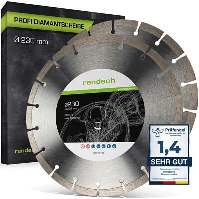 2x Diamanttrennscheibe 230 Beton Stein Granit - Diamant Trennscheiben 230 mm