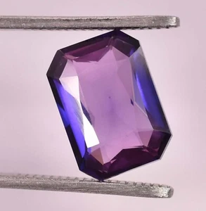Zafiro púrpura/rosa natural de 11,00 quilates corte radiante AAA + piedra pre... - Imagen 1 de 6
