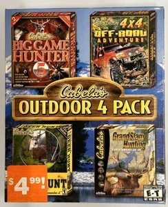 Cabelas Outdoor 4 Pack PC Games Big Box - Picture 1 of 3