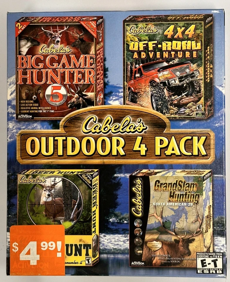 Cabelas Outdoor 4 Pack PC Games Big Box - Image 1 of 3