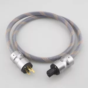 OFC Pure Copper 12AWG US/EU Version Plug HiFi Audio Power Cable AC Mains Cord - Picture 1 of 10