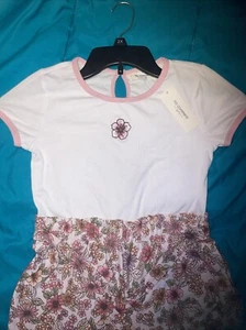 No Comment Girls Romper Size L 14 Flower Design Fall Colors - Picture 1 of 7