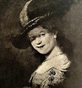 Rembrandt Saskia 1944 Artist's First Wife Gravure Style Phaidon Print DWU9 - Picture 1 of 2