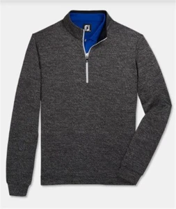 NWT FootJoy FJ Golf 1/2 Zip Jacquard Mid-Layer Size S Color Black #28065 x46 - Picture 1 of 7
