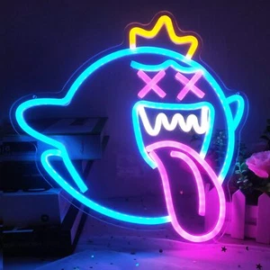 Neon LED Schild Geist Licht Wand Deko Leuchte Gaming Zimmer Dekoration - Bild 1 von 9