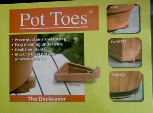 3 SETS=18 Bosmere Pot Toes Light Gray Pack of 6 Planter Feet Pot Plants Flower