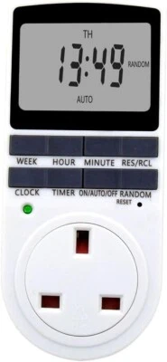Electronic Digital Mains Plug in Timer Socket with LCD Display - Multi Function - Image 1 of 4