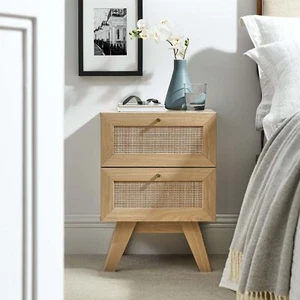 Modway Soma 2-Drawer Accent Table Nightstand in Oak - Picture 1 of 7