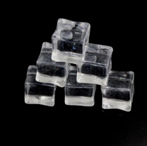 Fake Artificial Acrylic Ice Cubes Crystal Square Bar Club Supplier Decor - Picture 1 of 2