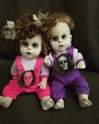 Poupées art effrayantes d'horreur jumelles parlant "Tess and Terrance" Halloween effrayantes 