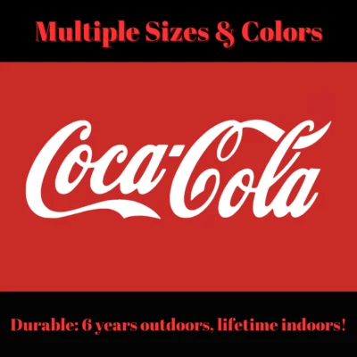 "Coca-Cola Logo Decal Sticker - Ideal for laptops, Collectors, Coolers & More!" - Image 1 of 4