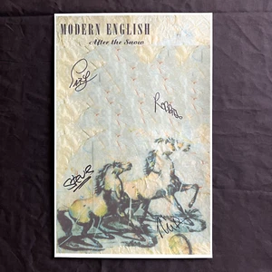Signed Modern English "After The Snow" Poster w Proof (Autograph NOT Vinyl / CD) - Picture 1 of 4