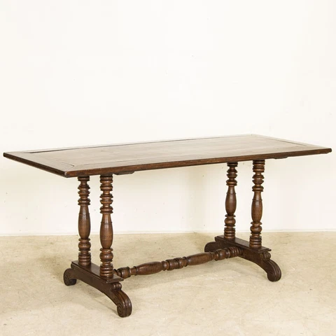 Antique Spanish Colonial Dining Table Writing Desk Cover