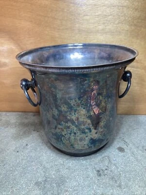 Antico Secchio A Champagne Metallo Argentato ( Alra Dur ) - Immagine 1 di 4